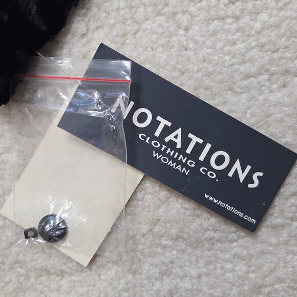 NWT Notations 1X Whimsygoth Witchy Velvet Burnout Tunic Long Sleeve Button Black - Picture 15 of 16